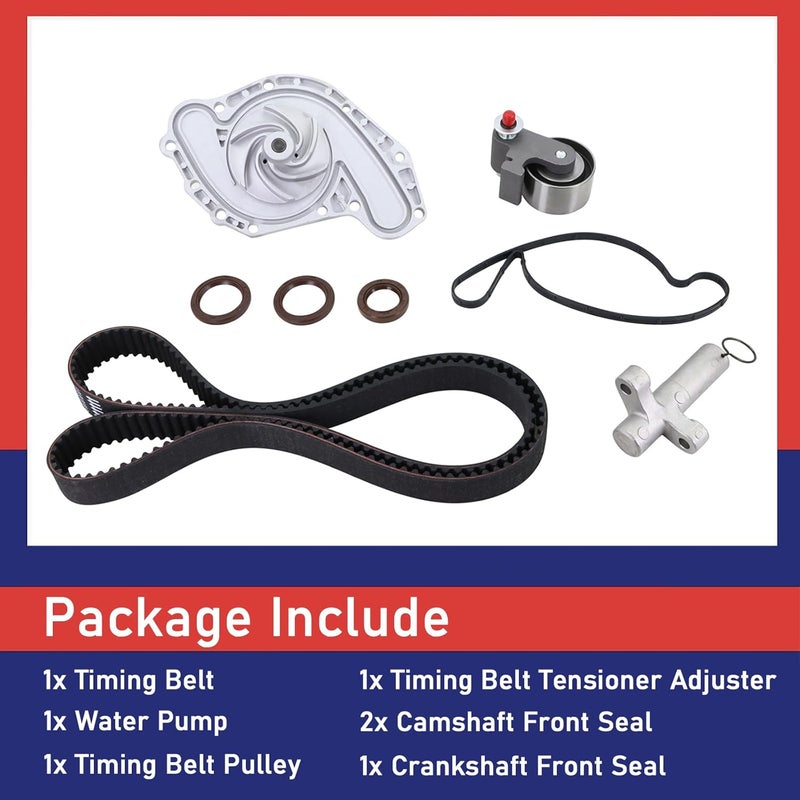 Xiaoyudou Engine Timing Belt with Water Pump Compatible with Dodge Avenger, Challenger, Charger, Journey, Magnum, Grand Caravan, Nitro & Chrysler 300, Sebring, Pacifica, Town & Country 3.5L 4.0L - Image 3
